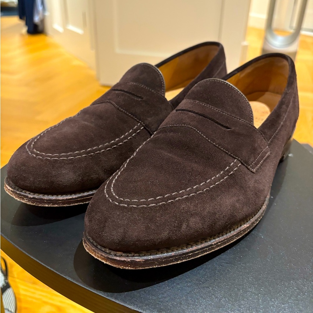 Brown Suede Loake Loafers